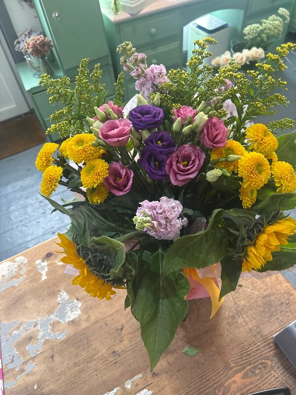 Flowers delivered to customer