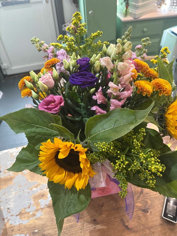 Flowers delivered to customer