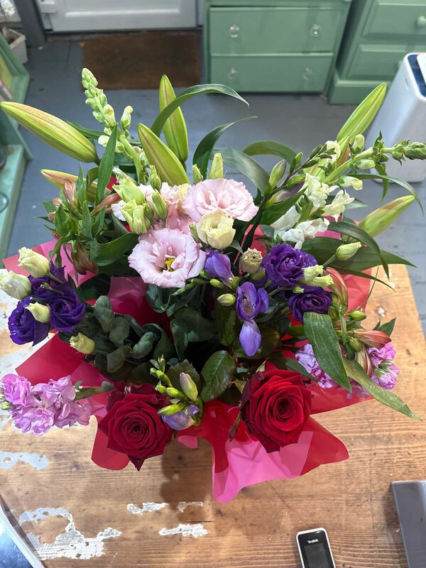 Flowers delivered to customer