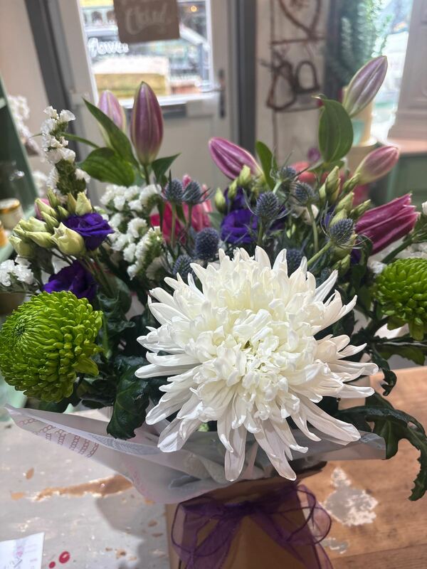 Flowers delivered to customer