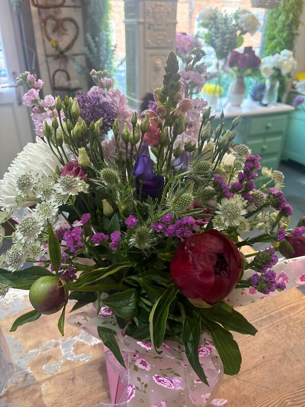 Flowers delivered to customer