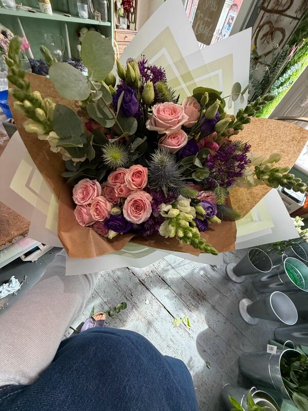 Flowers delivered to customer