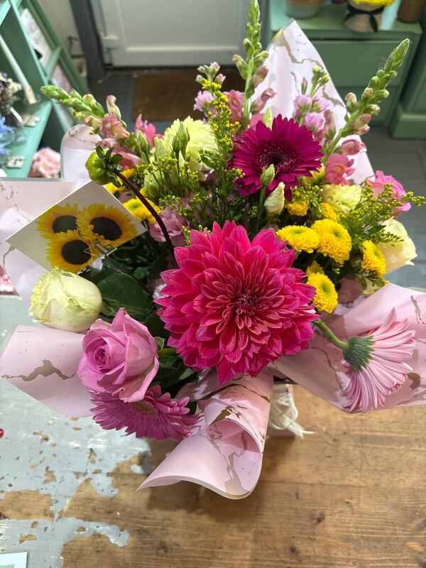 Flowers delivered to customer