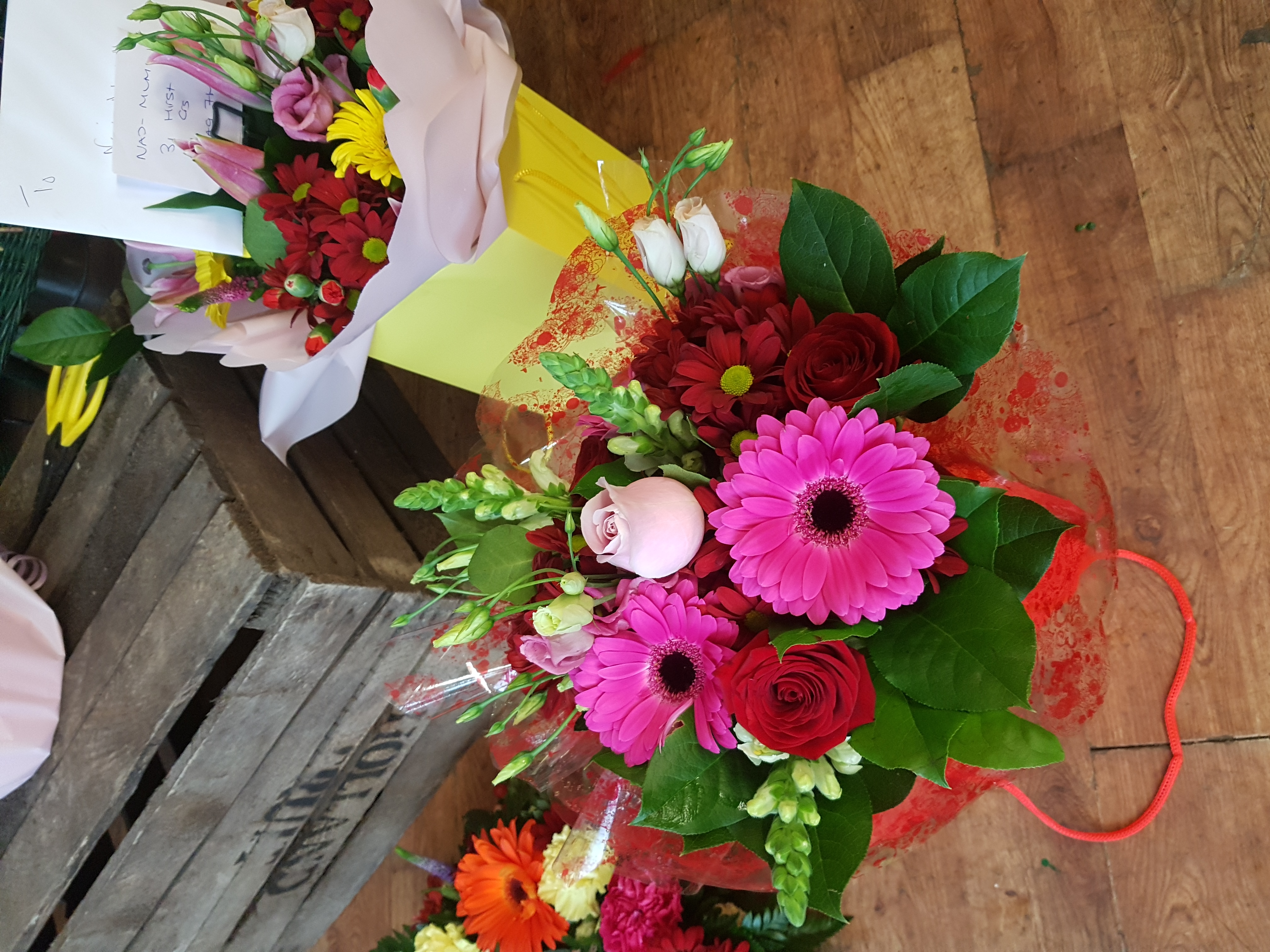 Flowers delivered to customer