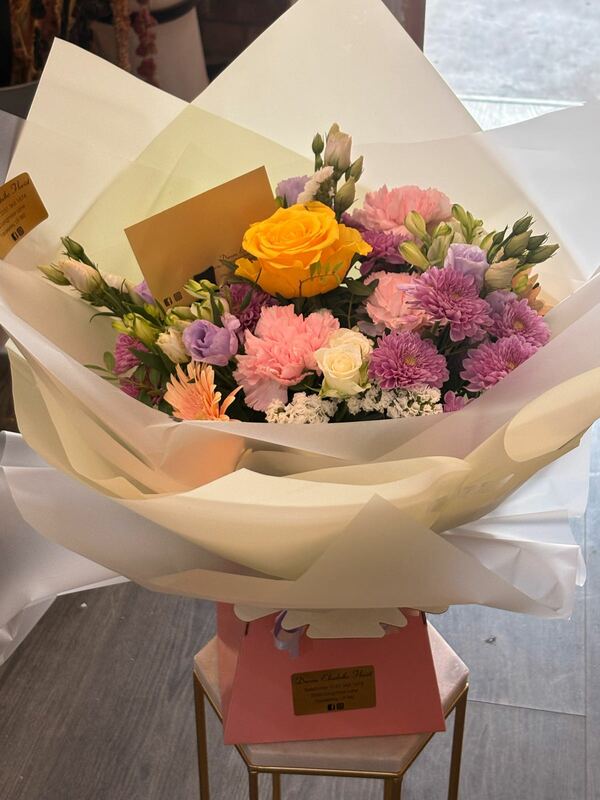 Flowers delivered to customer