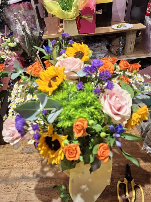 Flowers delivered to customer
