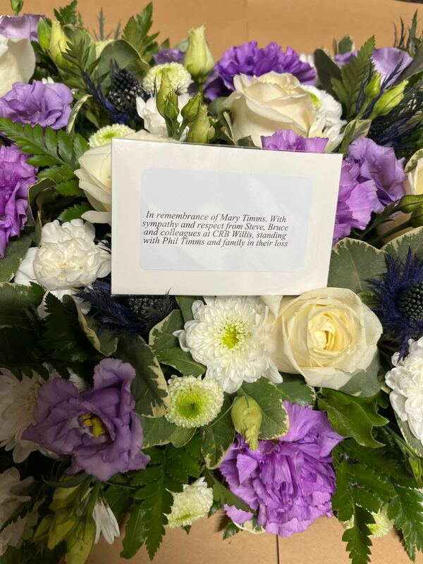Flowers delivered to customer