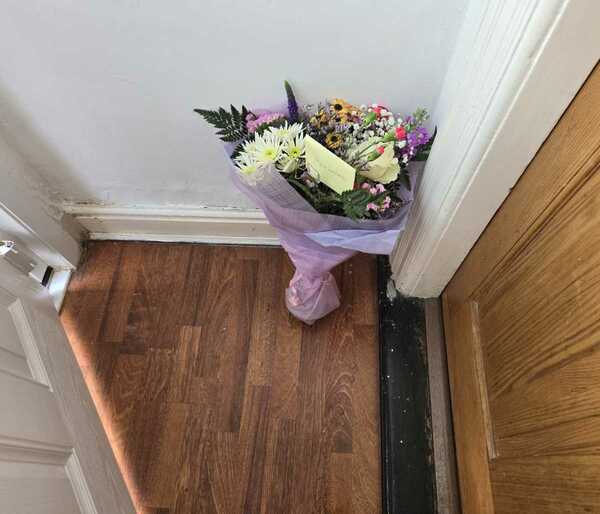 Flowers delivered to customer