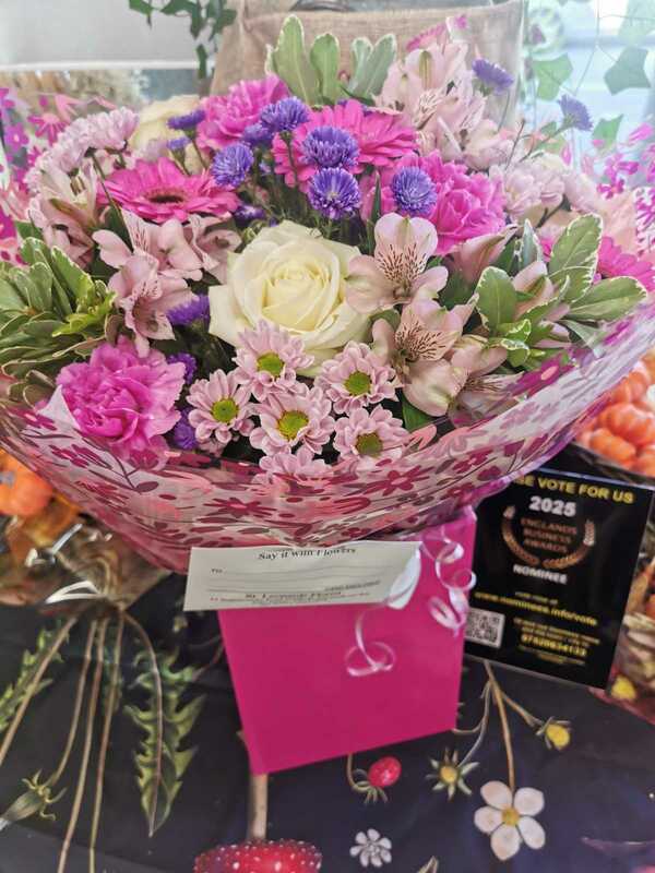 Flowers delivered to customer