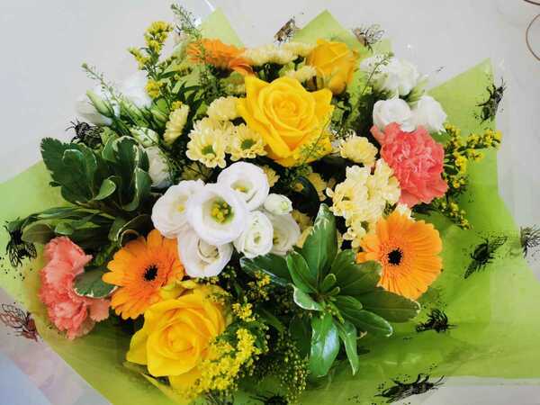 Flowers delivered to customer