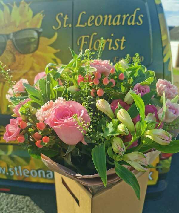 Flowers delivered to customer