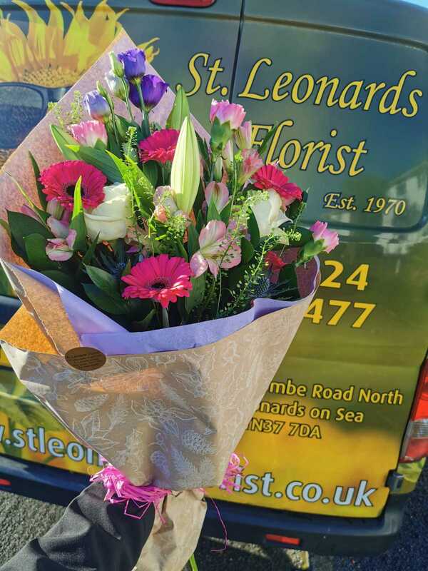 Flowers delivered to customer