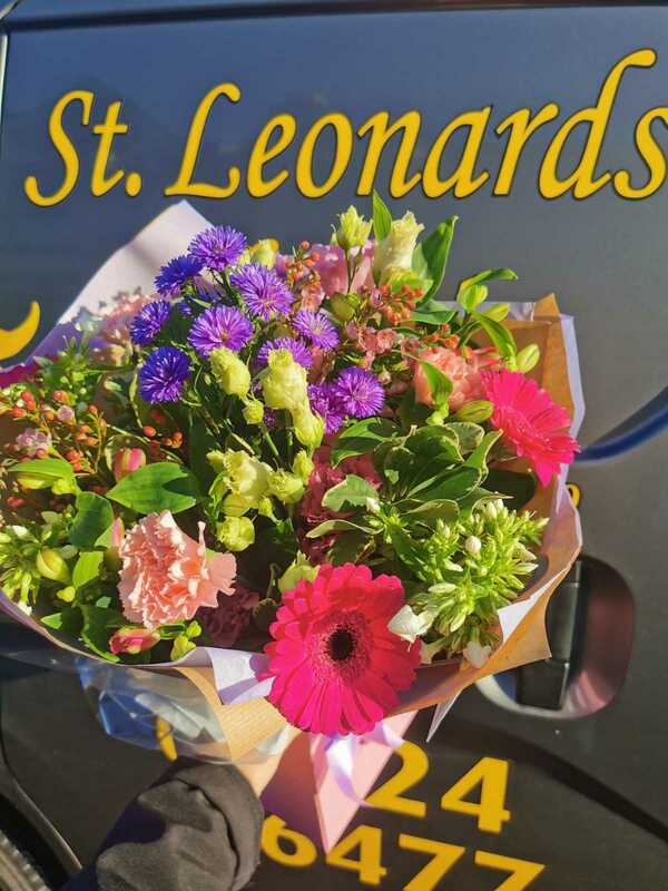 Flowers delivered to customer