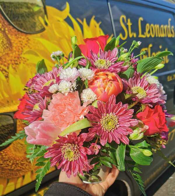 Flowers delivered to customer