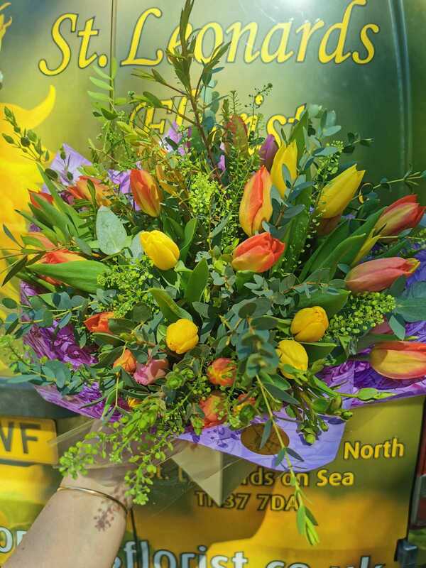 Flowers delivered to customer