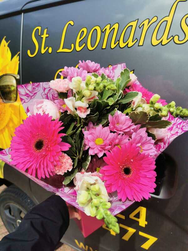 Flowers delivered to customer