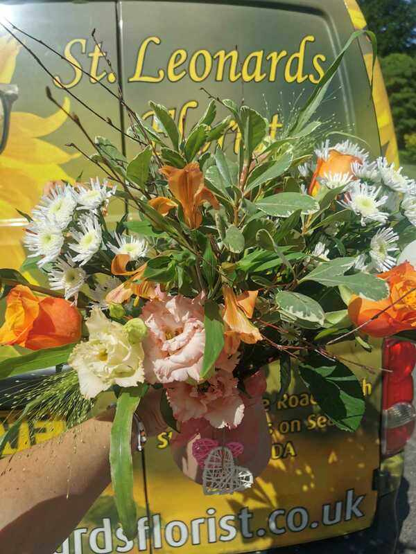 Flowers delivered to customer