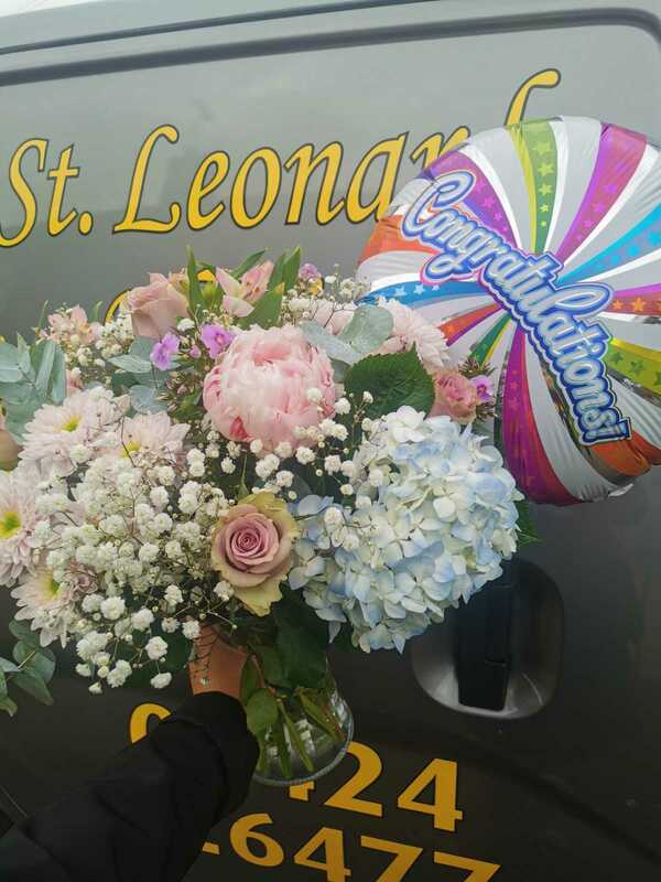 Flowers delivered to customer