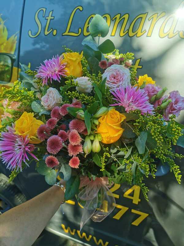 Flowers delivered to customer
