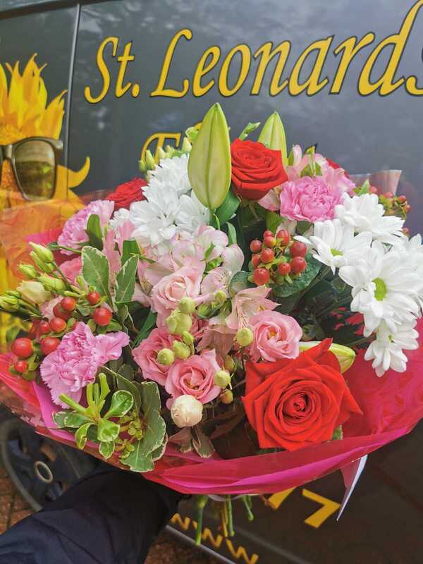 Flowers delivered to customer