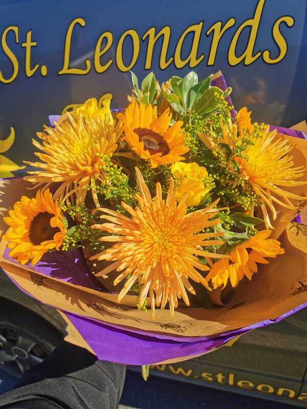 Flowers delivered to customer