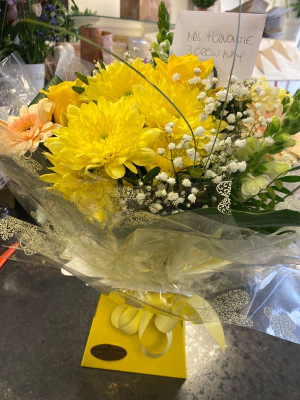 Flowers delivered to customer