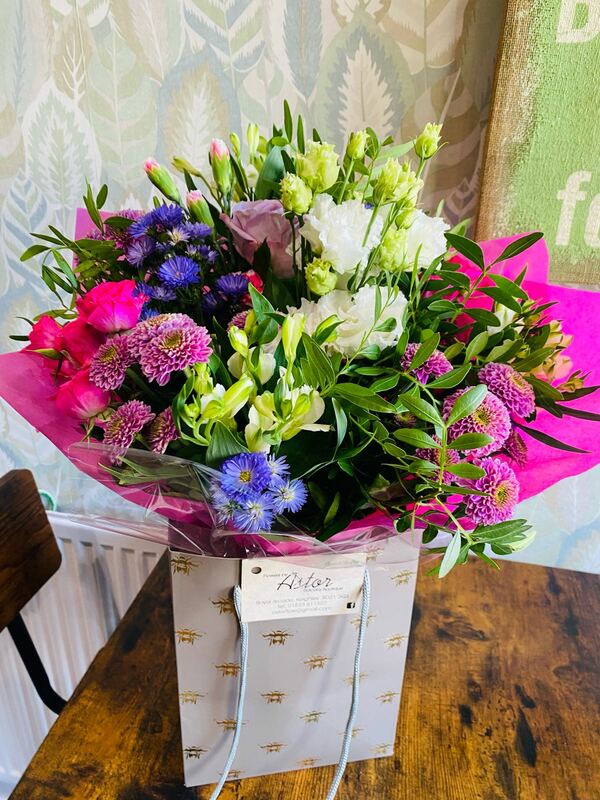 Flowers delivered to customer