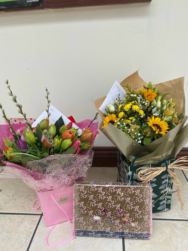 Flowers delivered to customer
