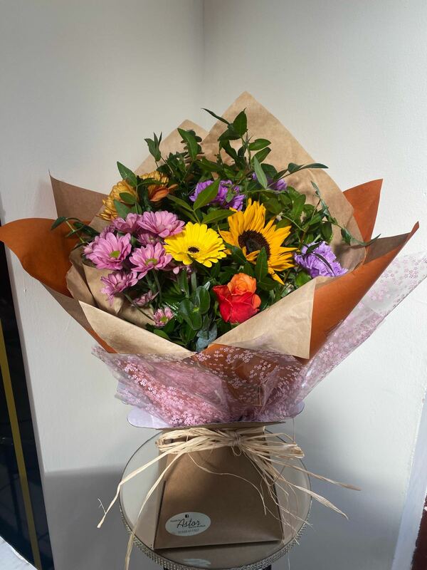 Flowers delivered to customer