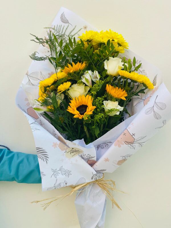 Flowers delivered to customer