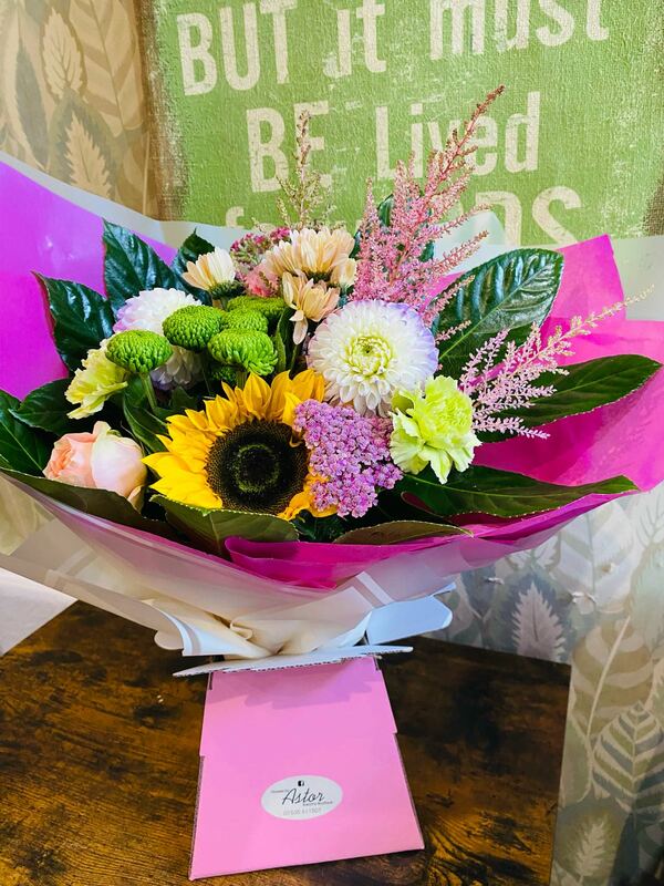 Flowers delivered to customer