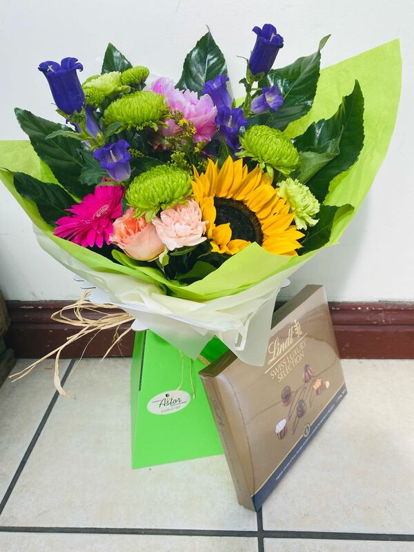 Flowers delivered to customer