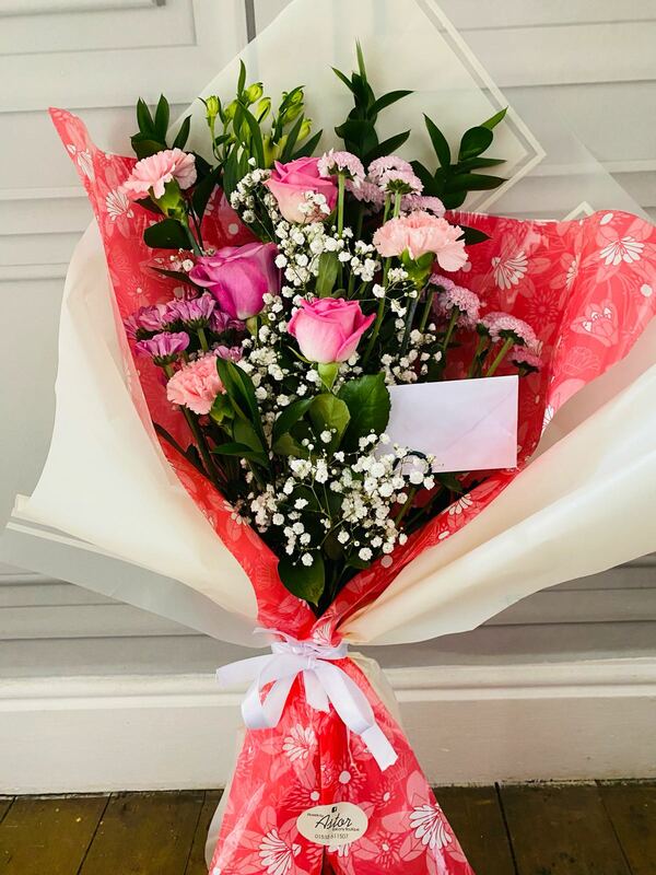 Flowers delivered to customer