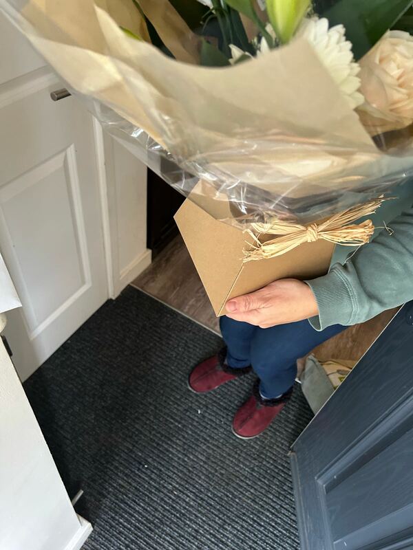 Flowers delivered to customer