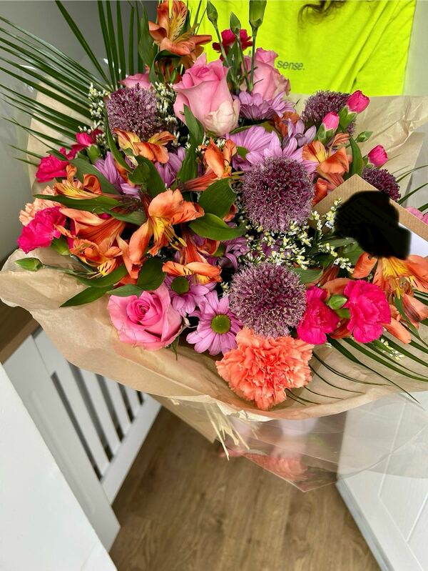 Flowers delivered to customer