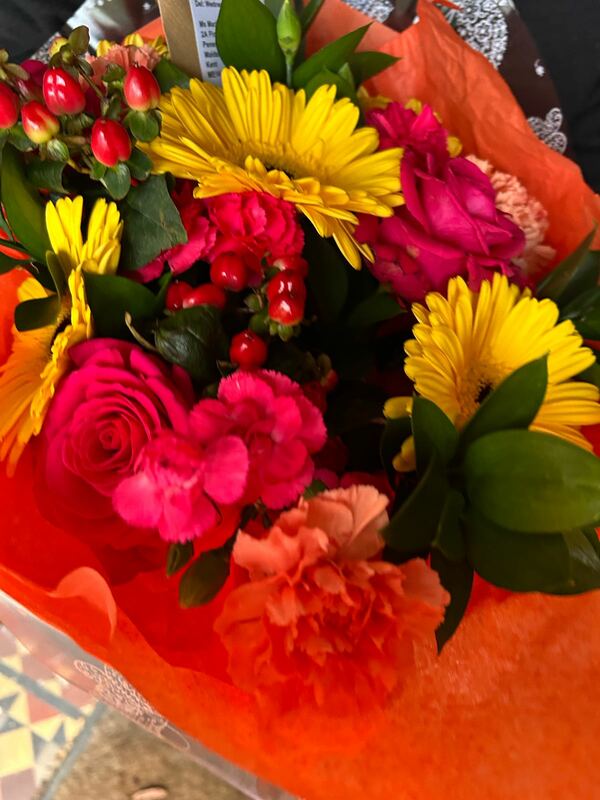 Flowers delivered to customer