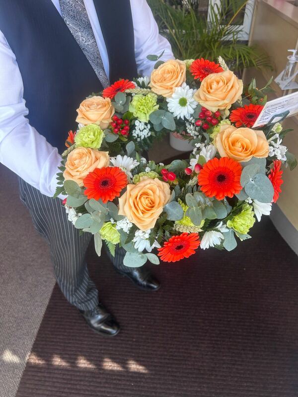 Flowers delivered to customer