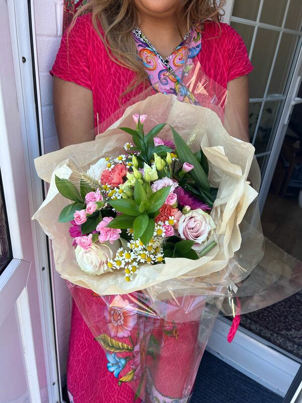 Flowers delivered to customer