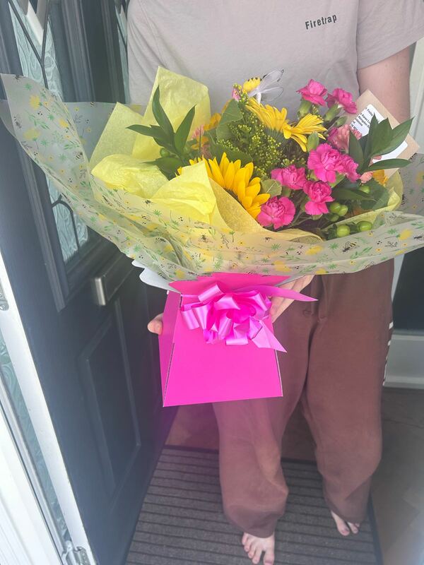 Flowers delivered to customer