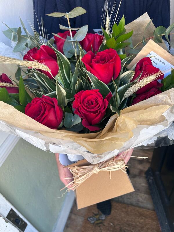 Flowers delivered to customer
