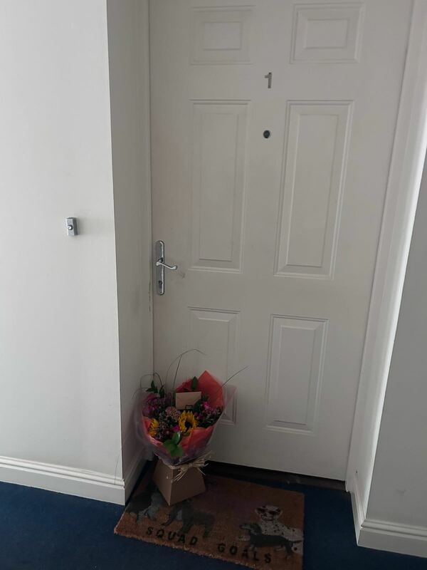 Flowers delivered to customer