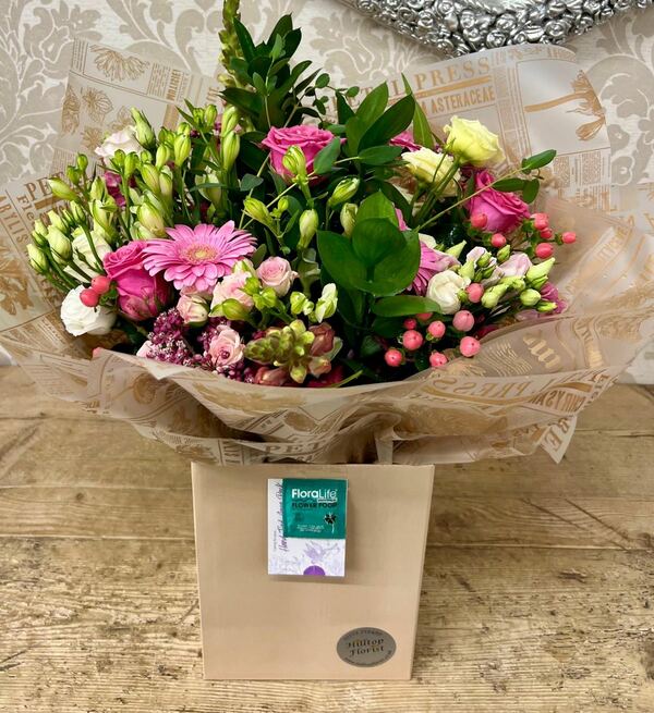 Flowers delivered to customer