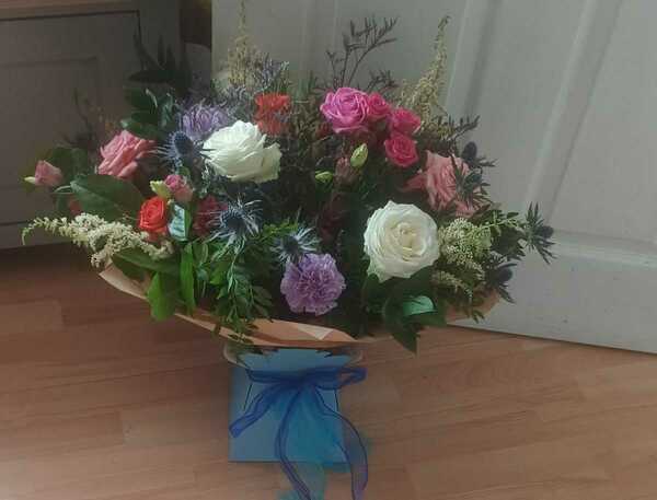 Flowers delivered to customer