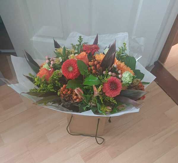 Flowers delivered to customer