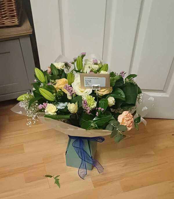 Flowers delivered to customer