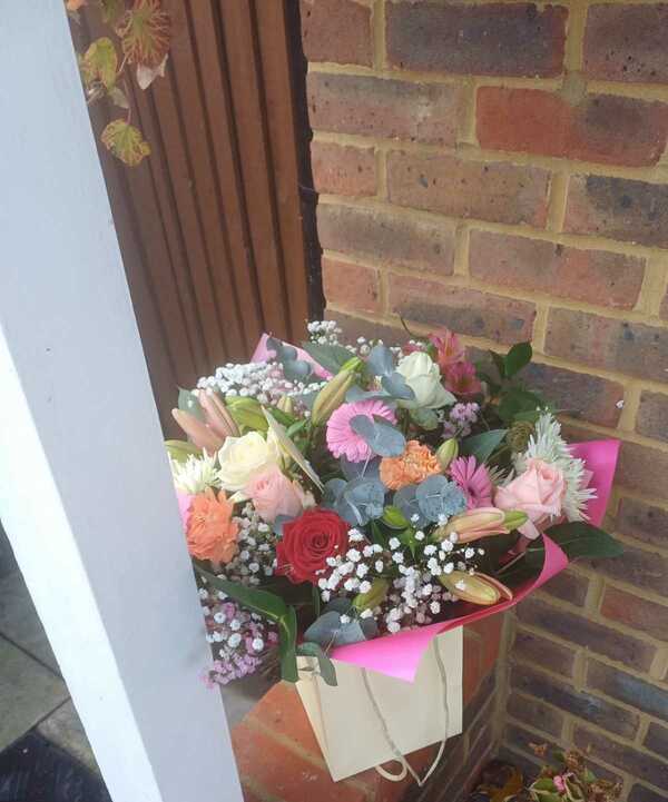 Flowers delivered to customer