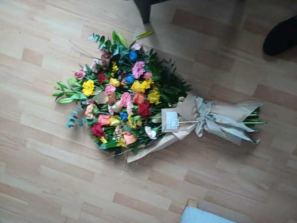 Flowers delivered to customer