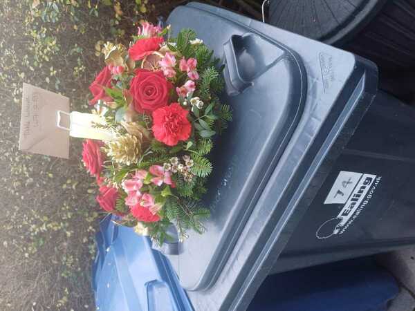 Flowers delivered to customer