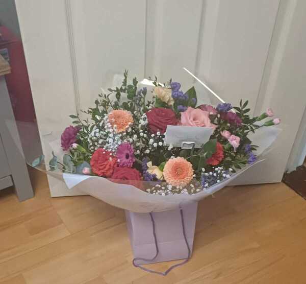 Flowers delivered to customer
