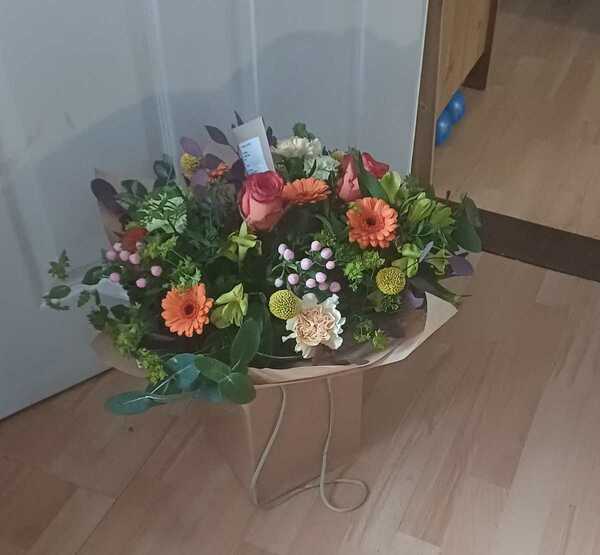 Flowers delivered to customer